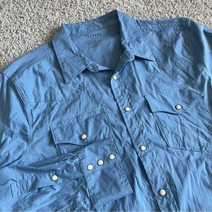 Tecovas Performance Western Pearl Snap Long Sleeve Button Up Shirt